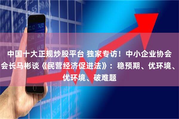 中国十大正规炒股平台 独家专访！中小企业协会常务副会长马彬谈《民营经济促进法》：稳预期、优环境、破难题